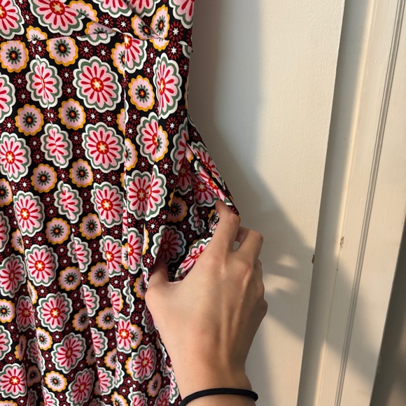 Boden Fixed Wrap‎ Jersey Dress in Opulent Daisy Size 8 Mini - Picture 8 of 14